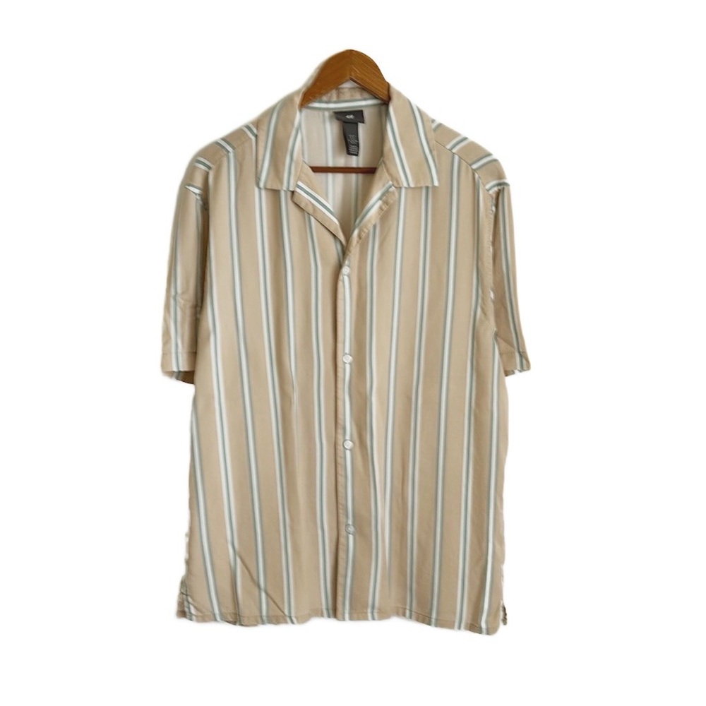 H&M Striped Casual Button Front Shirt
